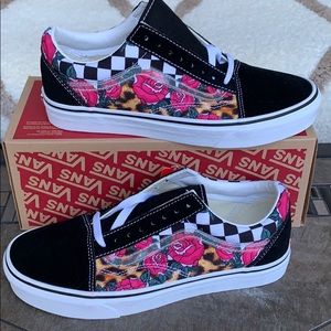 VANS OLD SKOOL ROSE Animalchck True White WMNS